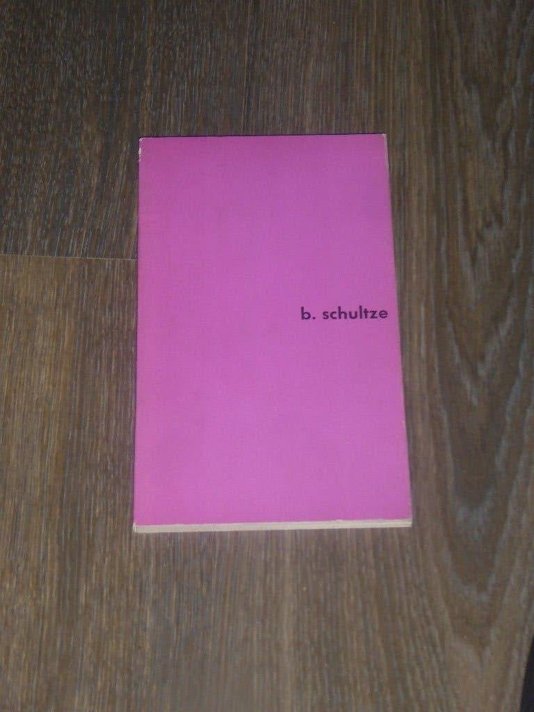 bernard schultze 18.3.-24.4.966, Verzenden, Bernard schulzte, Zo goed als nieuw, Fictie