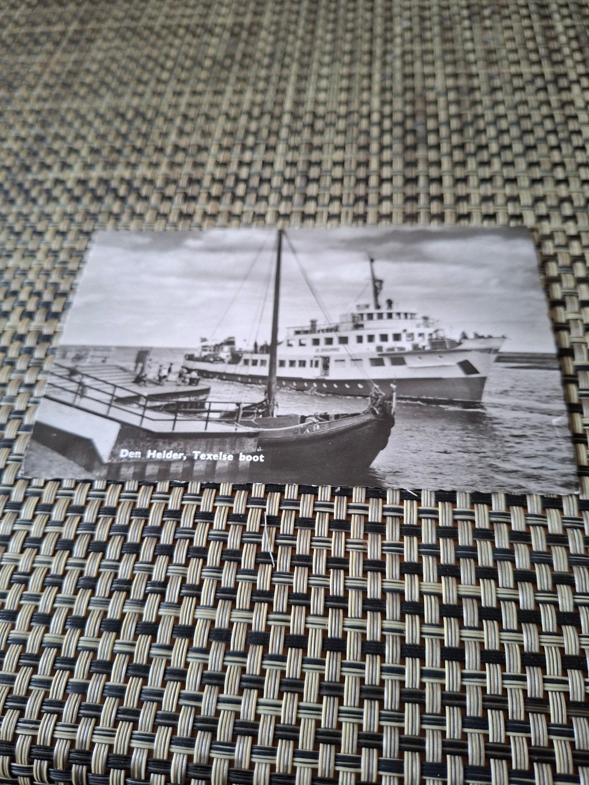 Den Helder, Texelse boot texel, Ophalen of Verzenden, 1940 tot 1960, Gelopen, Noord-Holland