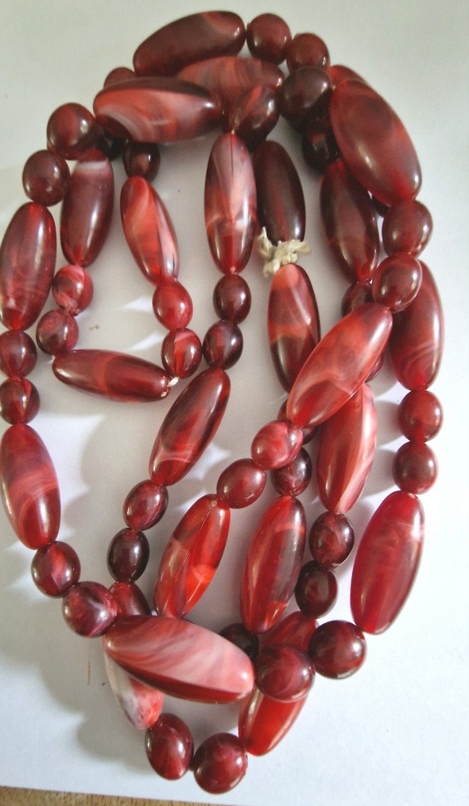 Forse lange kunststof kralen ketting., Ophalen of Verzenden