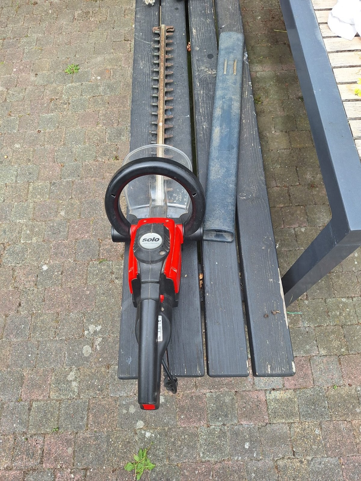 Solo Heggeschaar E-HS 167 - 90 cm blad, Tuin en Terras, Heggenscharen, Gebruikt, Elektrisch, Ophalen of Verzenden