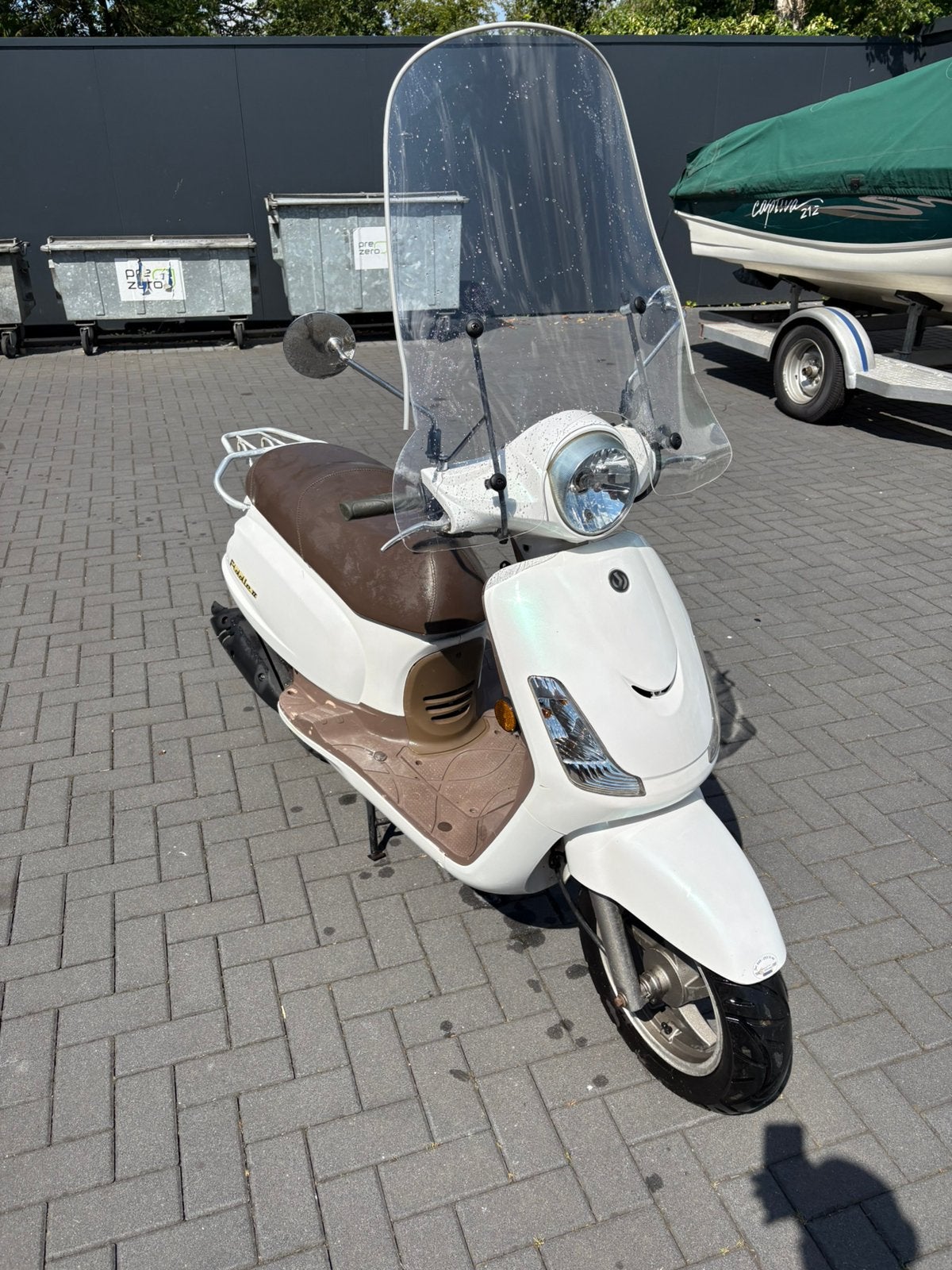 Sym fiddle 2 wit, Fietsen en Brommers, Scooters | SYM, Ophalen, Gebruikt, Benzine, Fiddle