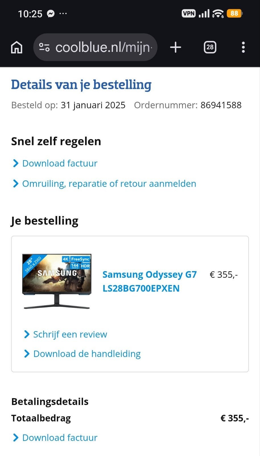 Samsung Odyssey g7 Smart Gaming Monitor, 101 t/m 150 Hz, Ophalen, Gaming, Ultra HD (4K)