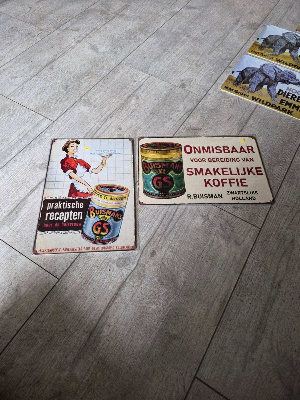set Buisman borden blik Buisman Zwartsluis €25, Ophalen of Verzenden, Speelkaart(en)