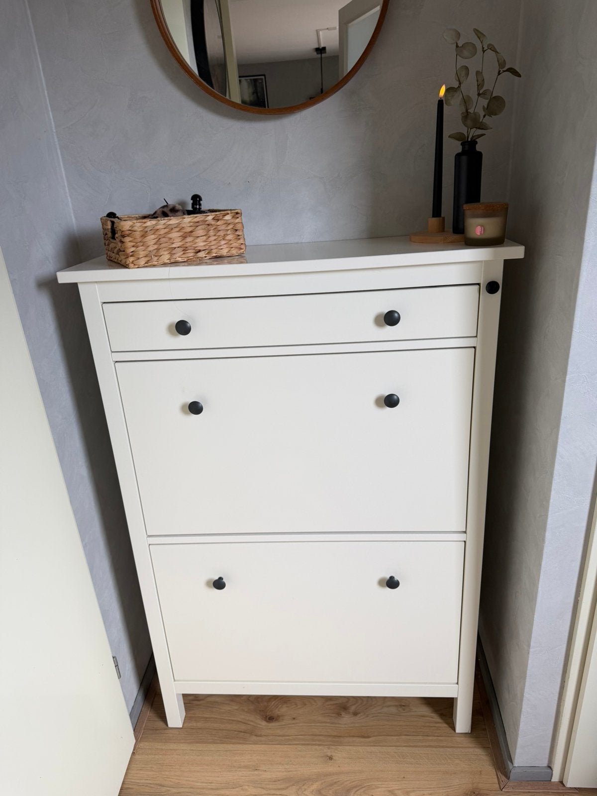 IKEA HEMNES Schoenenkast – wit  89 x 30 x 127 cm, Ophalen of Verzenden, Gebruikt