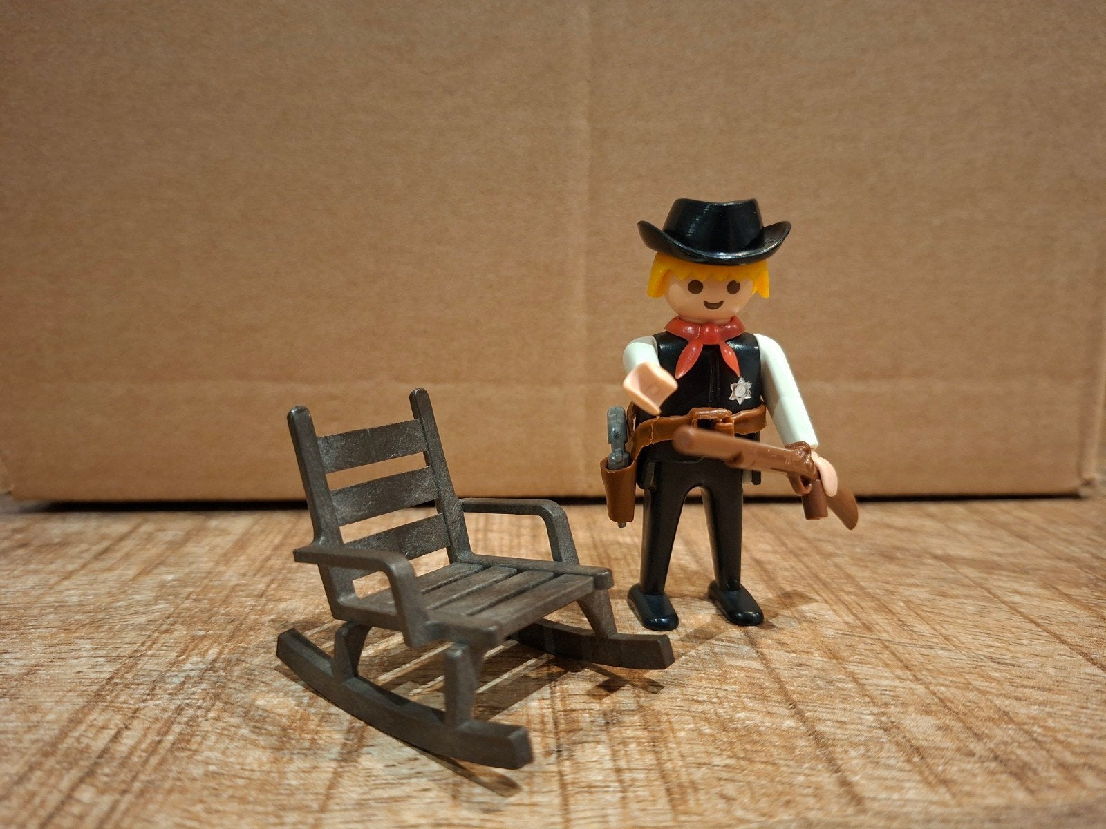 Playmobil 3341 Sheriff Cowboy met schommelstoel, Gebruikt, Complete set, Ophalen of Verzenden, Figuren