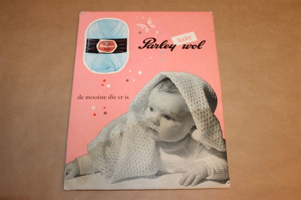 Originele vintage display - Parley baby wol - Circa 1950, Ophalen of Verzenden, Zo goed als nieuw, Reclamebord