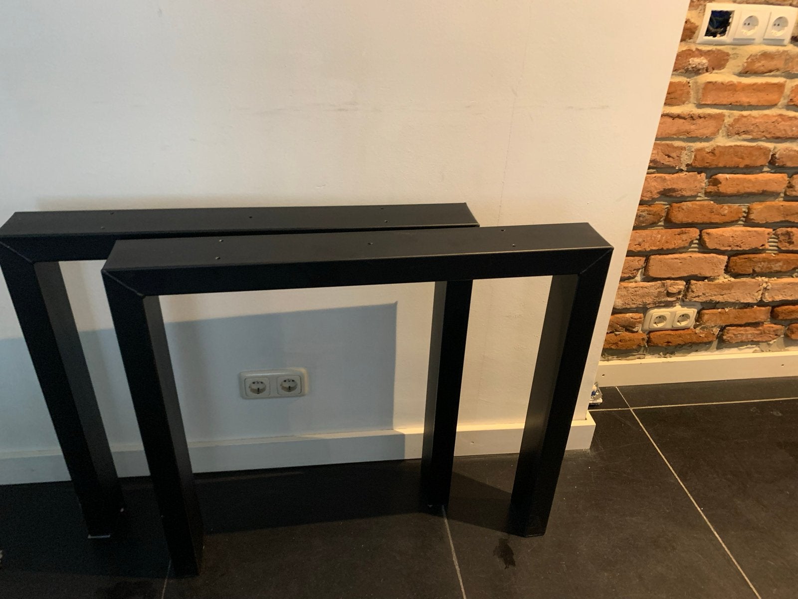 Stalen N-vorm tafelpoten - Zwart, Ophalen, Tafelpoot, Gebruikt, 50 tot 100 cm