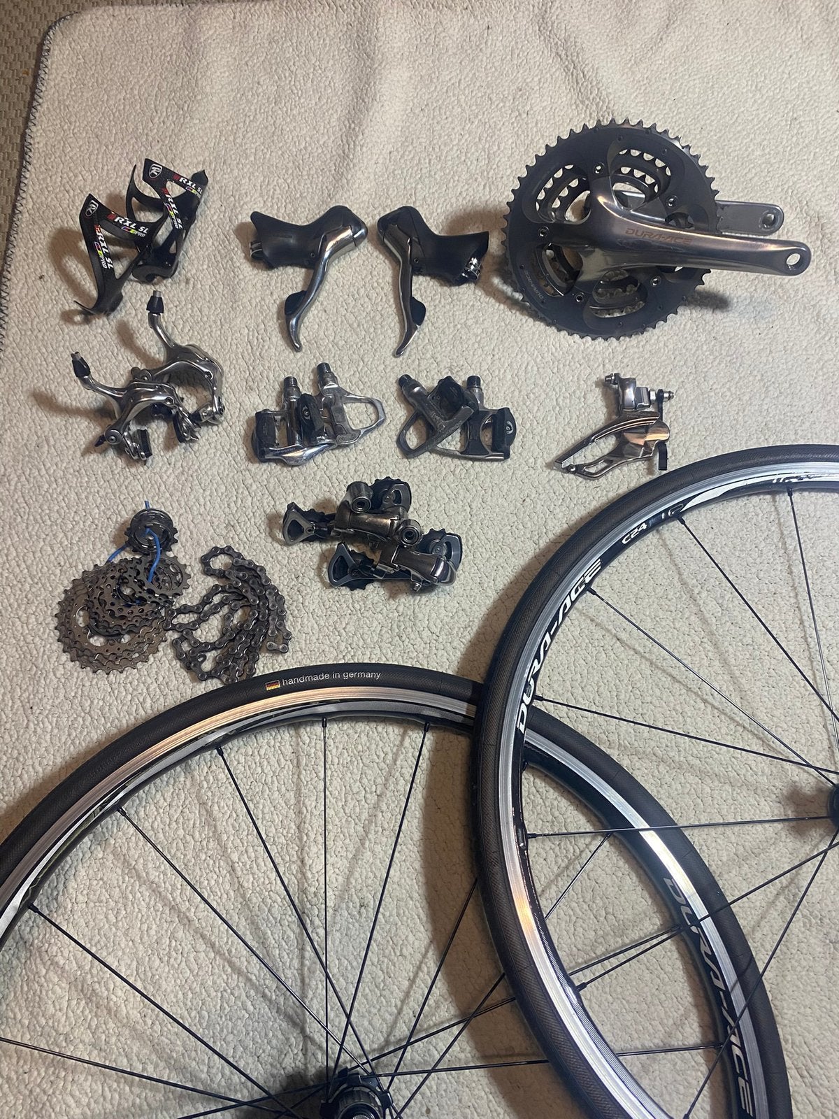 Dura ace triple groepset + wielset, Fietsen en Brommers, Fietsonderdelen, Ophalen of Verzenden, Gebruikt