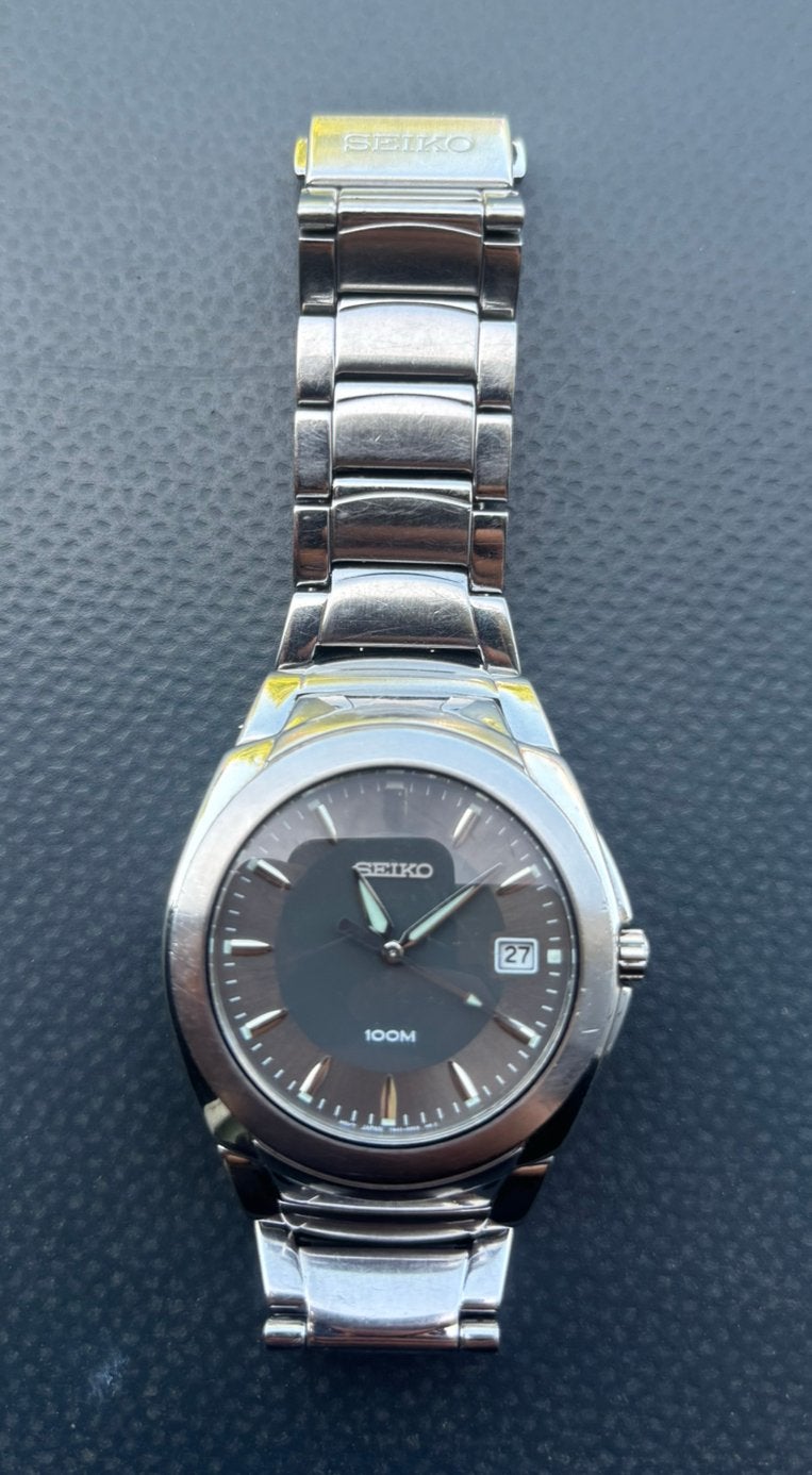 Seiko horloge 7n42- 0bt0, Ophalen of Verzenden, Gebruikt, Zilver