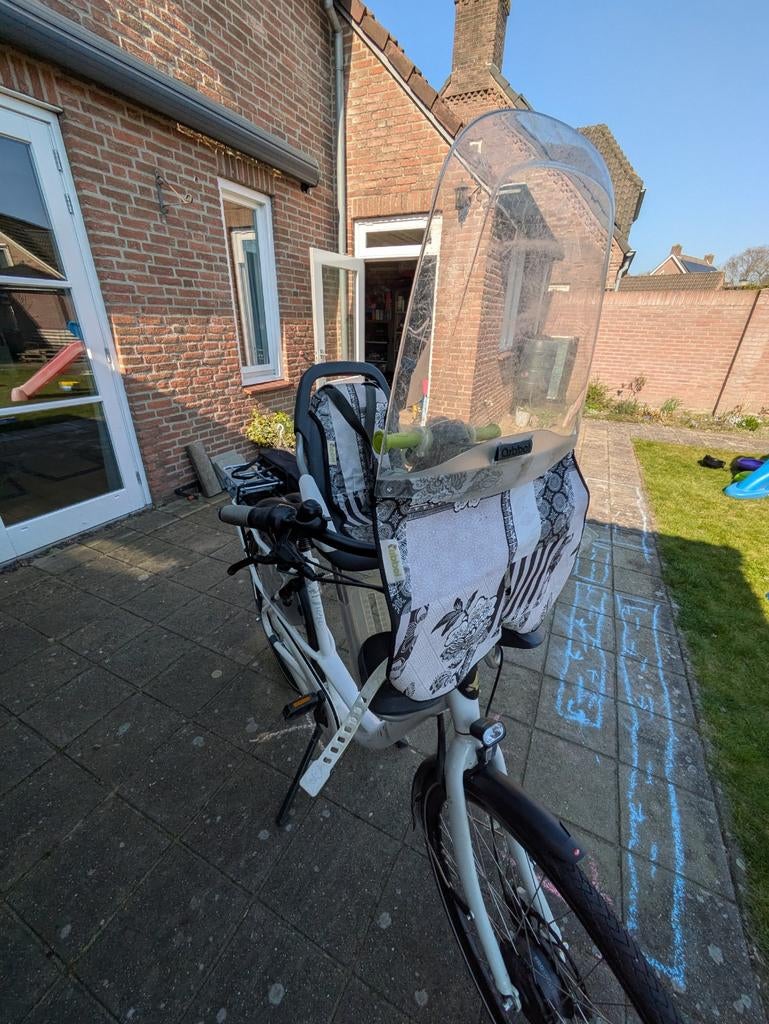 Qibbel fietszitje met windscherm, Fietsen en Brommers, Ophalen, Gebruikt, Voorzitje, Qibbel