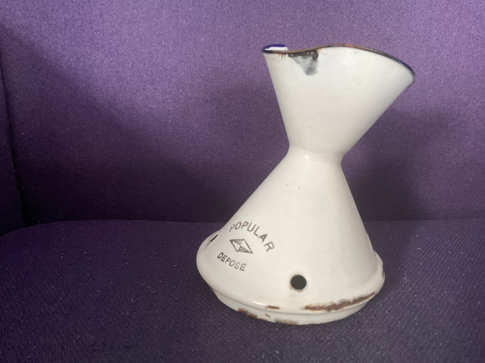 Vintage wit geëmailleerd medische inhallator POPULAR DEPOSÉ, Ophalen of Verzenden