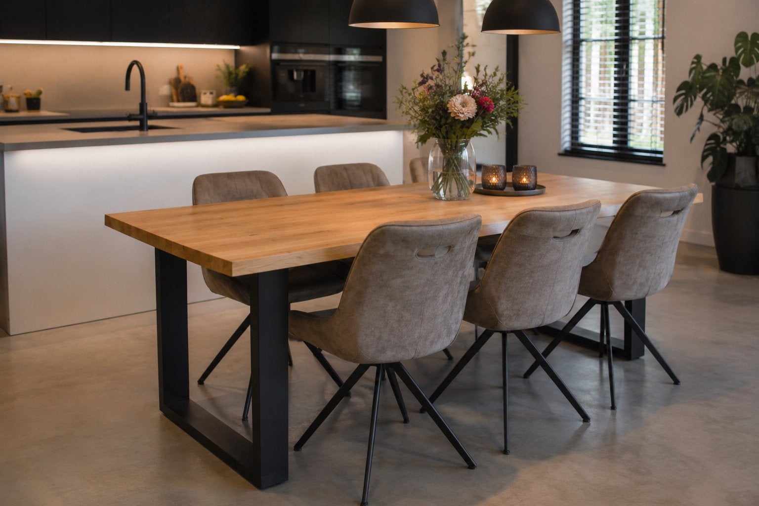 Eikenhouten eettafel op maat gemaakt actie !!, 100 tot 150 cm, Eikenhout, Nieuw, Ophalen of Verzenden