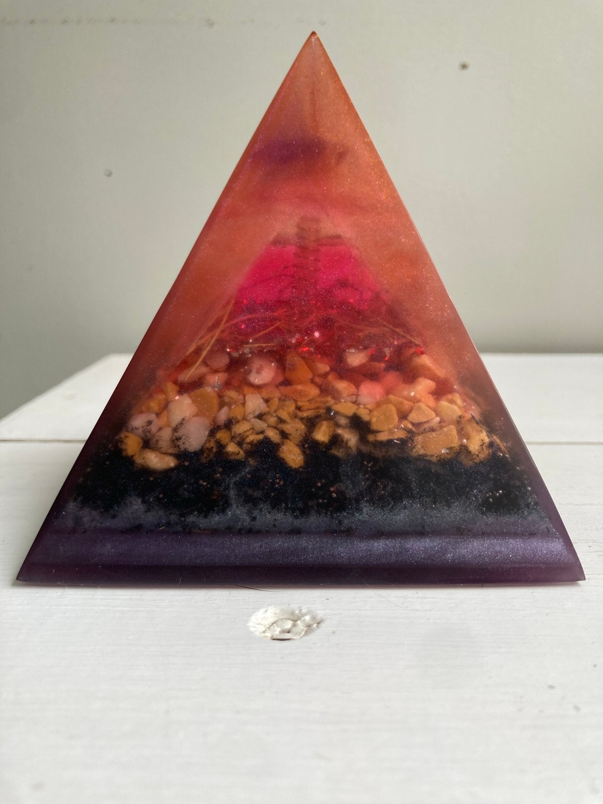Dubbele mystieke piramide - 100% handgemaakt (epoxy), Ophalen
