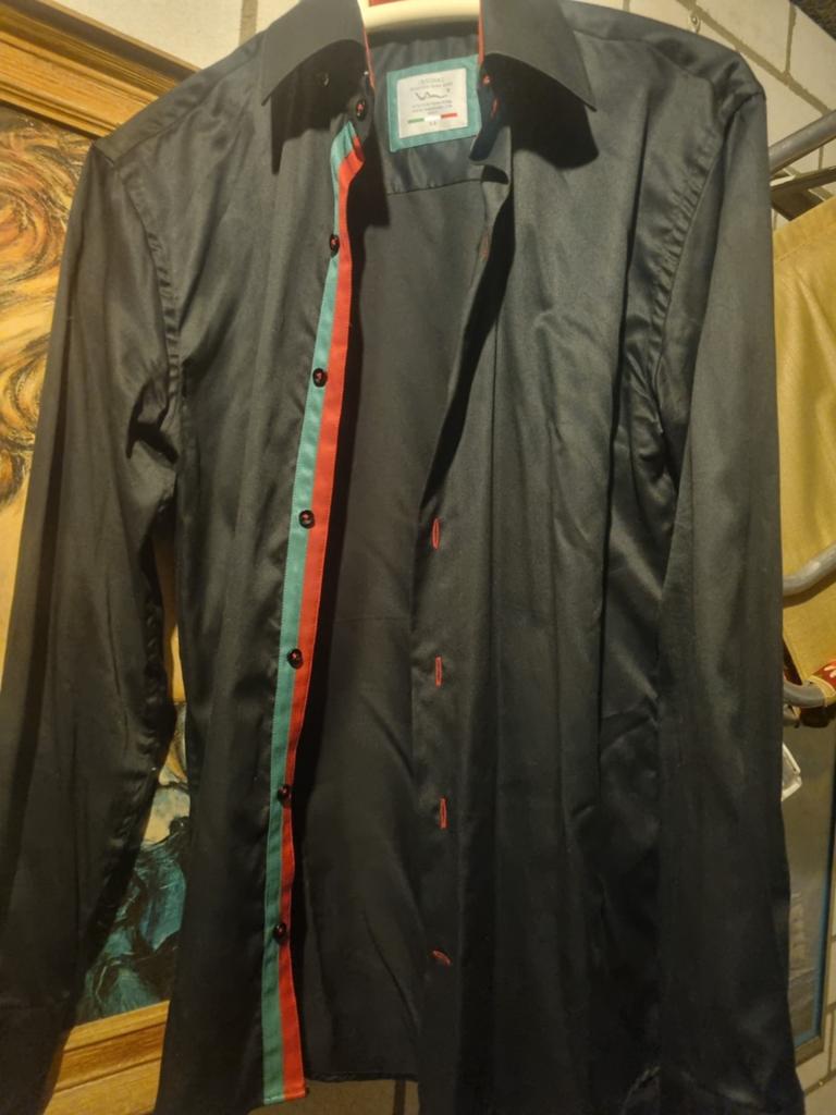 WAM Denim Heren Overhemd Zwart Maat M, Kleding | Heren, Overhemden, Zwart, Zo goed als nieuw, WAM Denim, Halswijdte 39/40 (M)