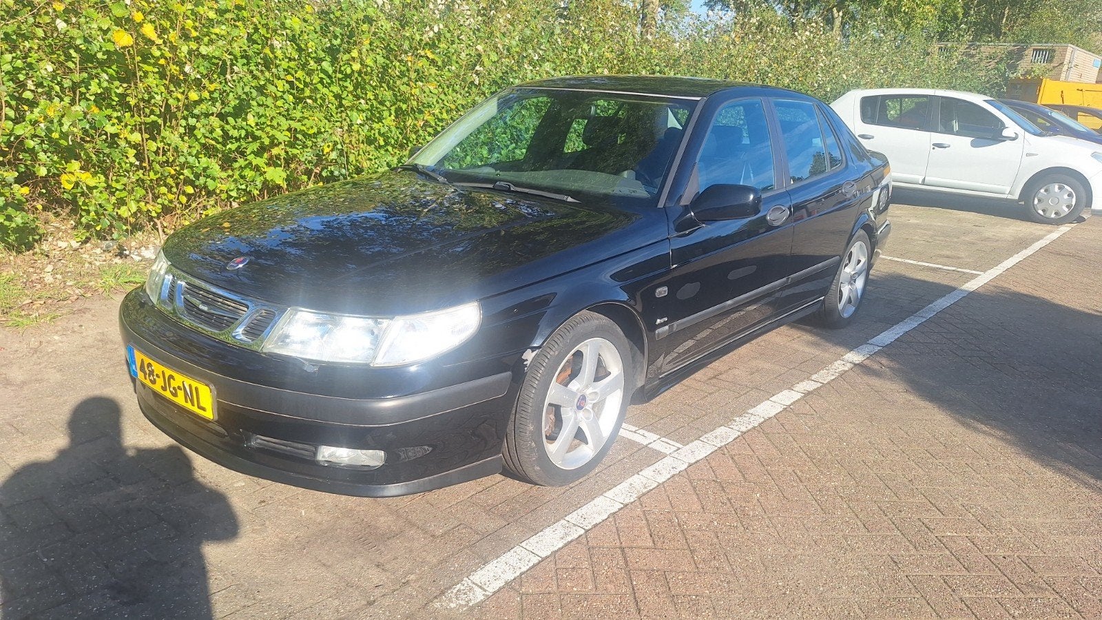 Saab 9-5 2.3 Turbo Aero AUT 2002 Zwart PK 230! Standaard, Auto's, Dealer onderhouden, 1800 kg, Zwart, 2290 cc
