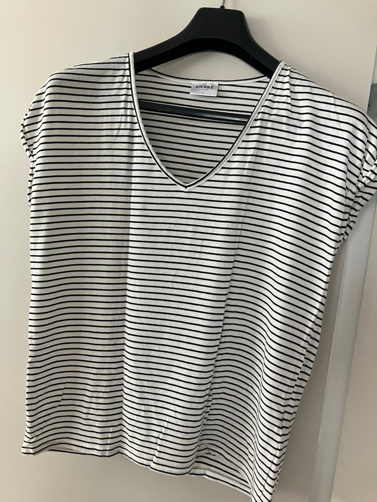 Nieuw/zwart gestreept shirt top t shirt/Aware-M, Maat 38/40 (M), Wit, Nieuw, Ophalen of Verzenden