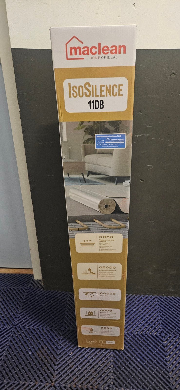MACLEAN Ondervloer Isosilence 12m², 3 mm dik, Ophalen, Nieuw