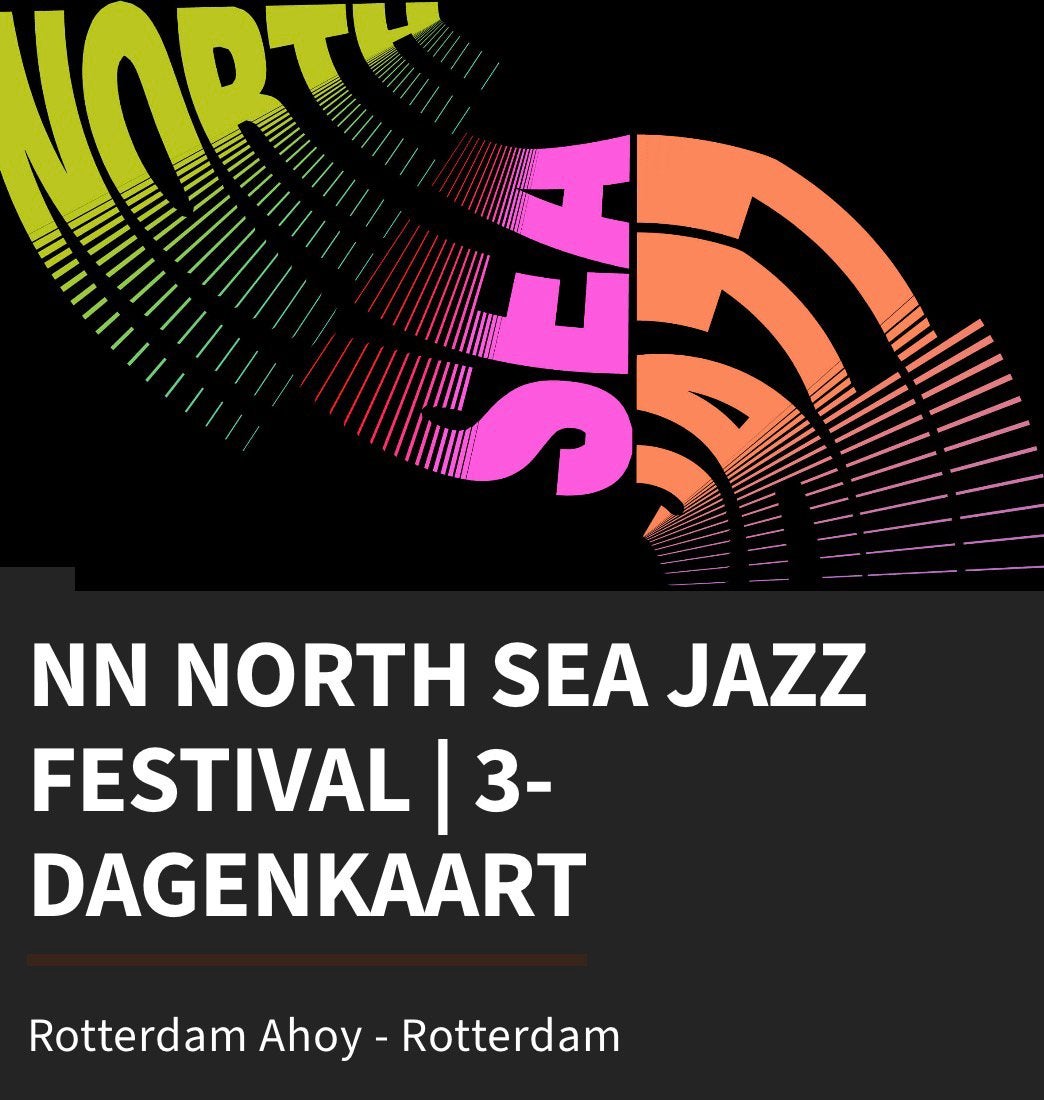 North Sea Jazz | 3 dagen kaart, Tickets en Kaartjes, Evenementen en Festivals, Eén persoon