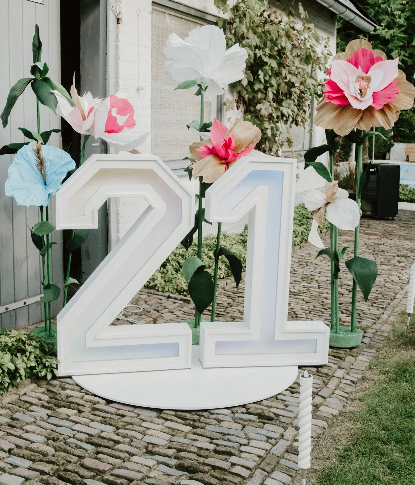 Lichtcijfers/lichtletters voor 21 diner, Ophalen of Verzenden, Gebruikt, Versiering, Verjaardag