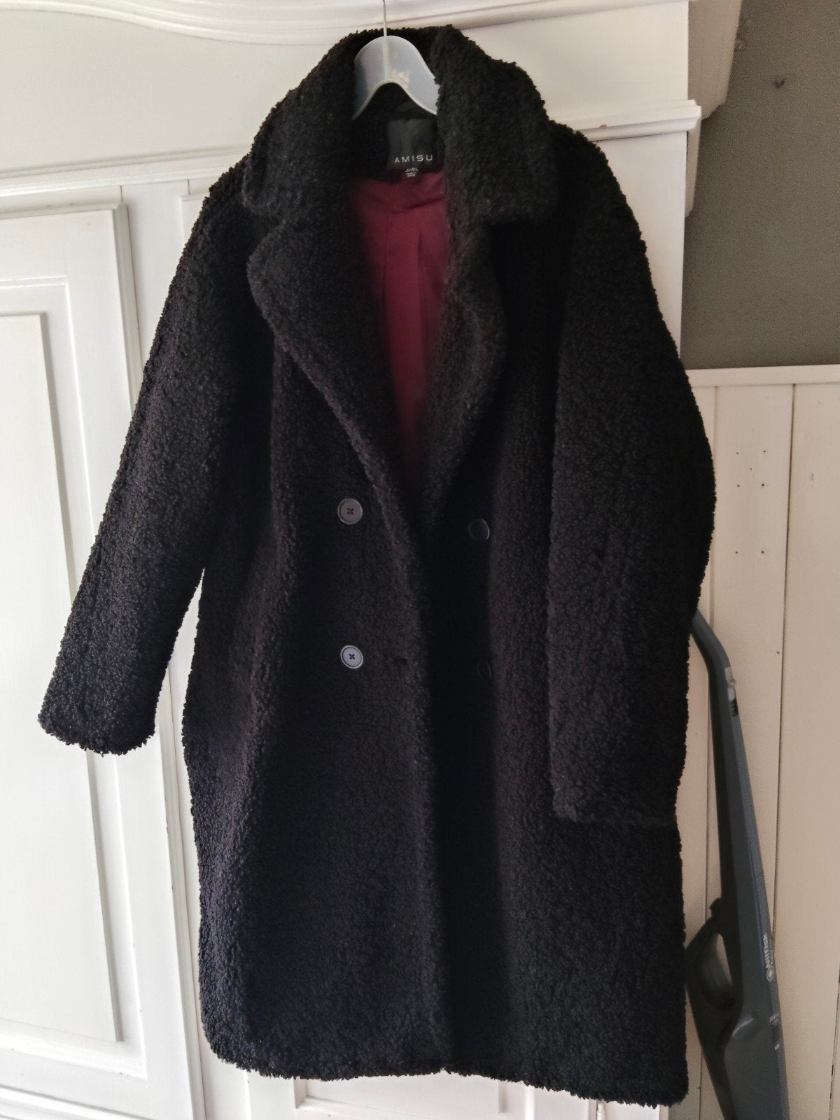 Nieuwe Zwarte Teddy Jas Mt 40/42, Ophalen of Verzenden, Nieuw, Maat 38/40 (M), Zwart
