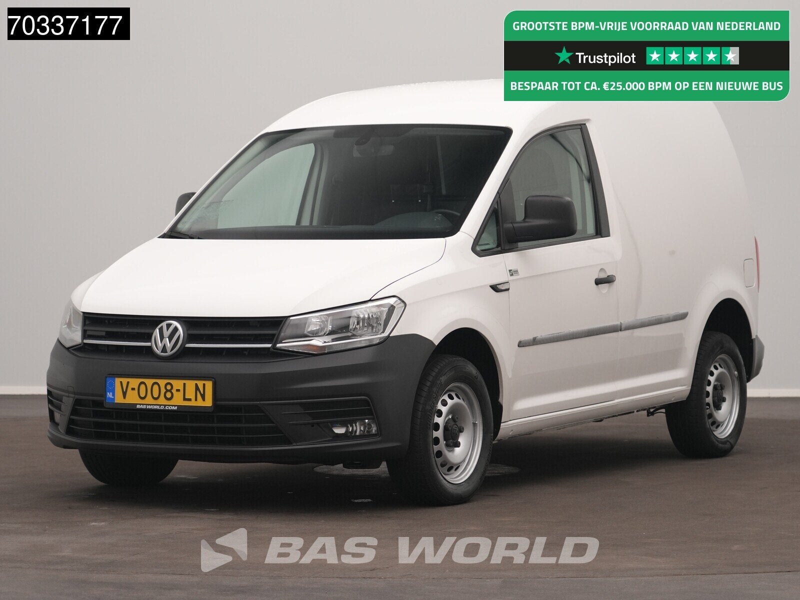 Volkswagen Caddy 122pk 4X4 Airco Navi Cruise Parkeersensoren, Auto's, Stof, Gebruikt, Euro 6, 4 cilinders
