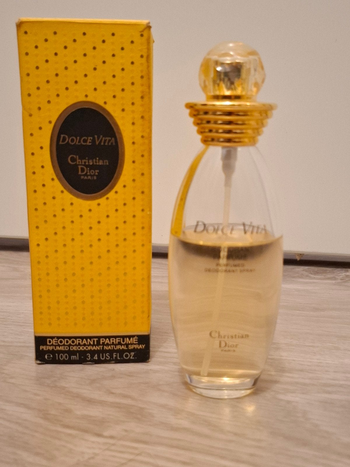 Christian Dior Dolce Vita deodorant parfum 100ML, Verzamelen, Ophalen of Verzenden, Zo goed als nieuw, Parfumfles, Gevuld