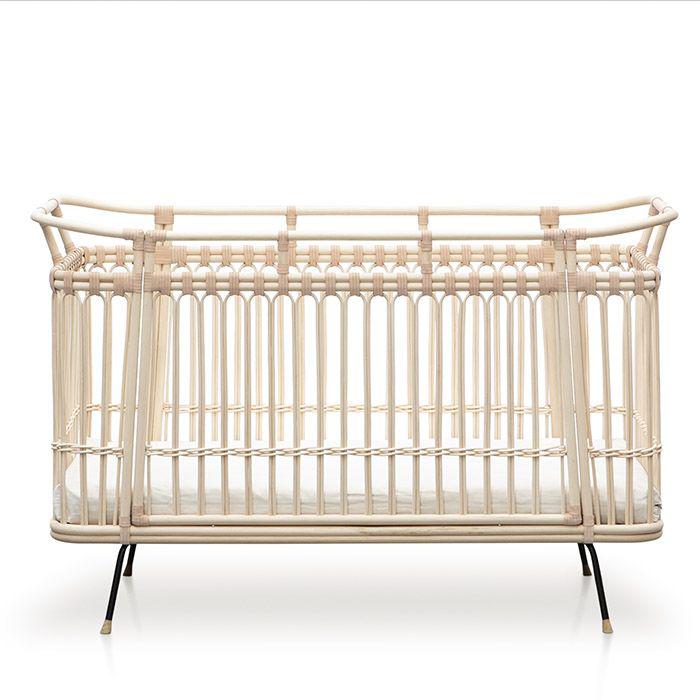 Rotan kinderbed Bermbach, Ophalen, Gebruikt, 70 tot 85 cm, 140 tot 160 cm