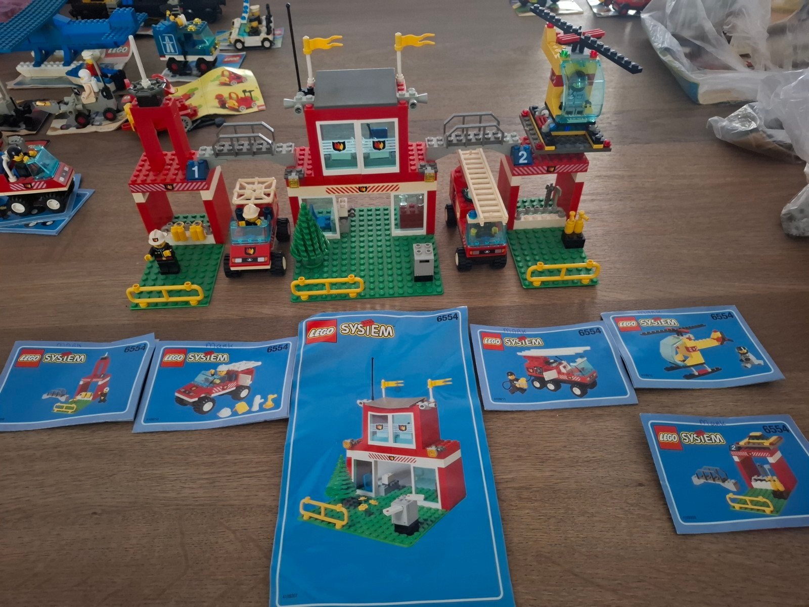 Lego Brandweerkazerne Set (6554, 6486, 6593) Compleet, Ophalen of Verzenden, Zo goed als nieuw