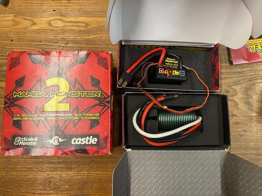 Castle Mamba monster 1/8 motorset 2200kv, Ophalen, Gebruikt, Onderdeel