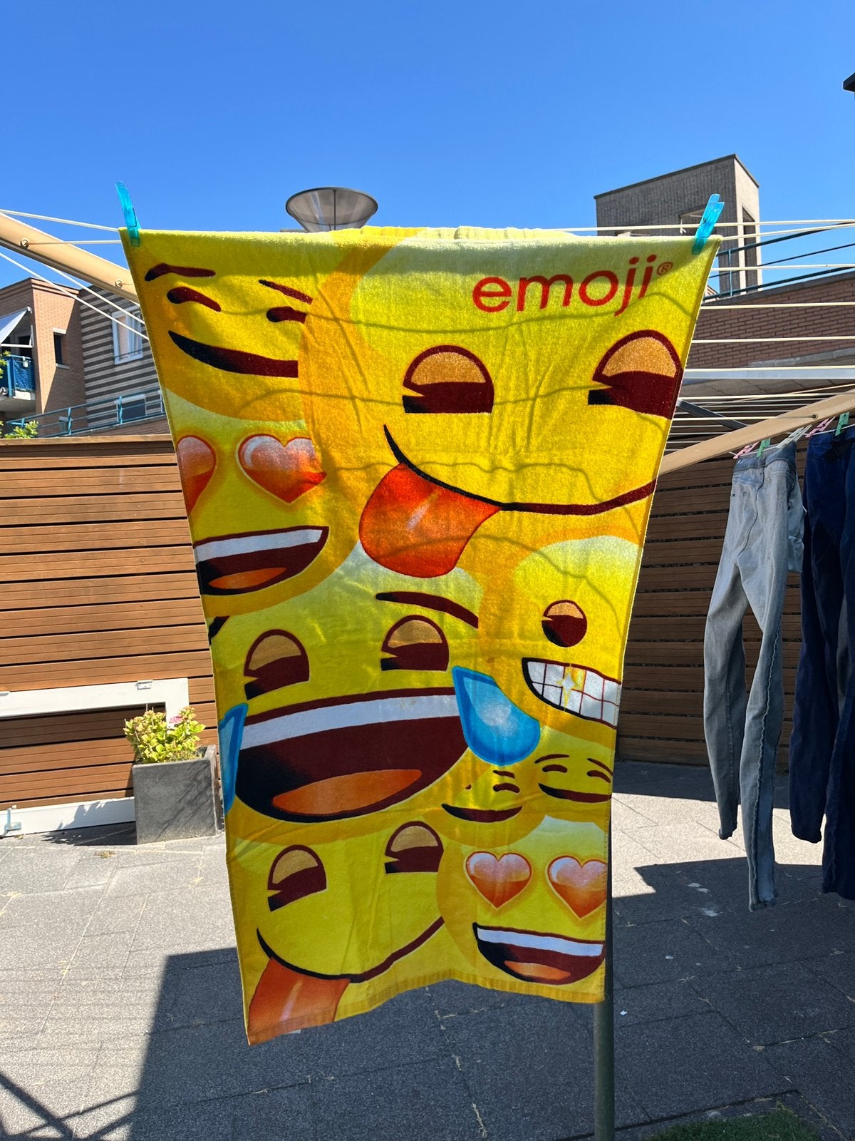 Emoij strandhanddoek, Ophalen of Verzenden, Zo goed als nieuw