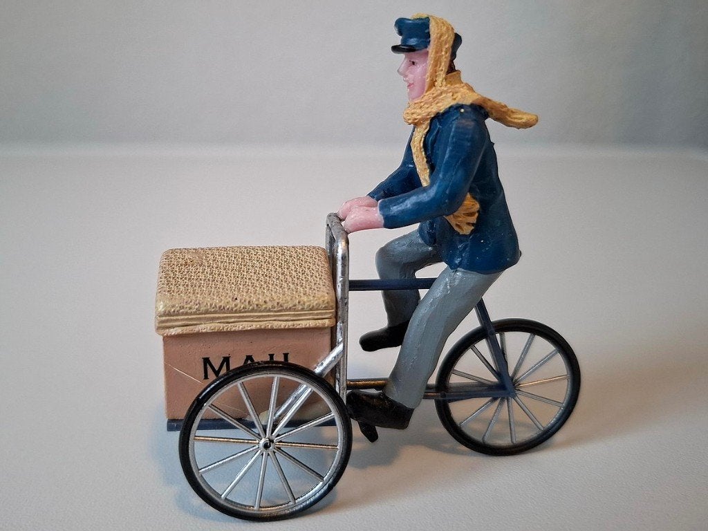Kerst Postbezorger met bakfiets Kerst, Ophalen, Gebruikt