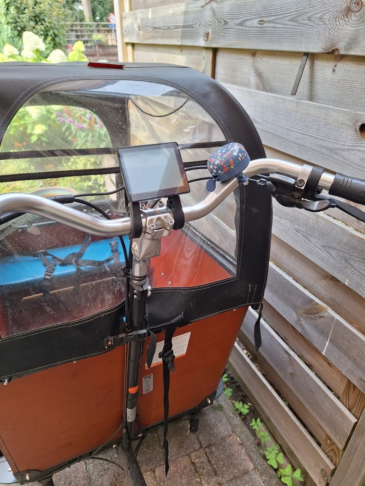 Babboe Big bakfiets met huif, Fietsen en Brommers, Fietsen | Bakfietsen, Gebruikt, Huif, 2 kinderen, Trommelrem