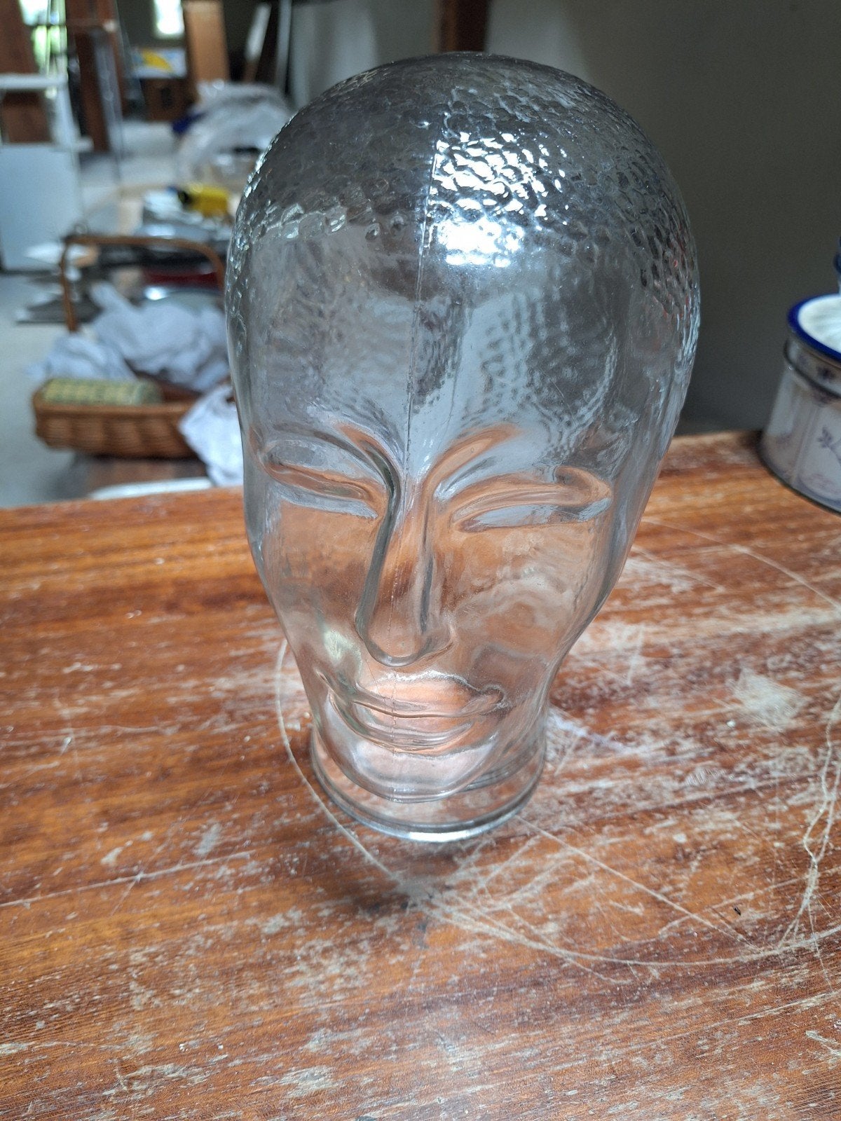 vintage glazen hoofd - jaren zeventig, Ophalen