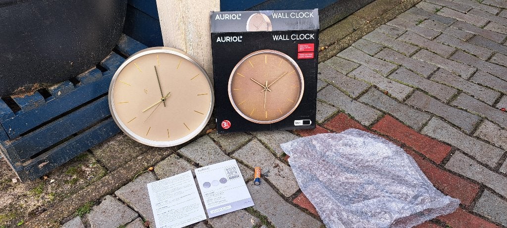 te koop auriol wandklok nieuw in doos, Ophalen of Verzenden, Nieuw, Wandklok