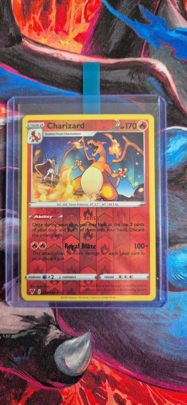 Pokémon kaart: Charizard (reverse holo) 25/185, Ophalen of Verzenden, Nieuw, Losse kaart, Foil