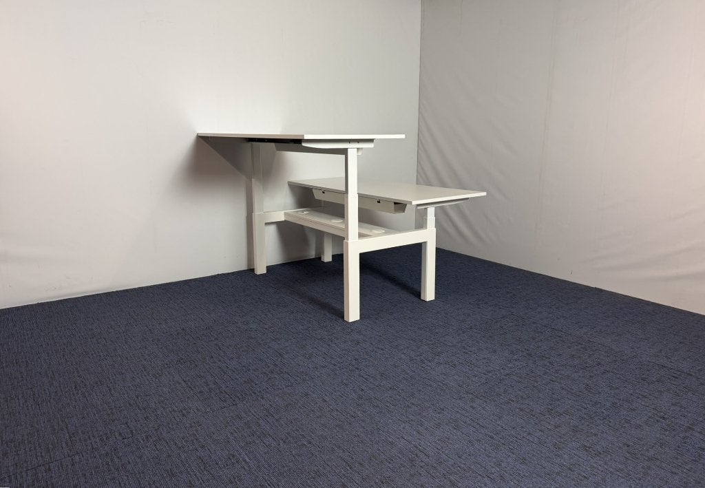 3 x Bench zit/sta bureau (elektrisch), 160 x 150 cm., Ophalen, 160 cm, Gebruikt, Elektrisch