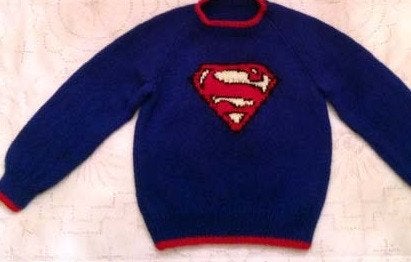 Superman logo trui breipatroon, Ophalen of Verzenden, Zo goed als nieuw, Breien, Patroon of Boek