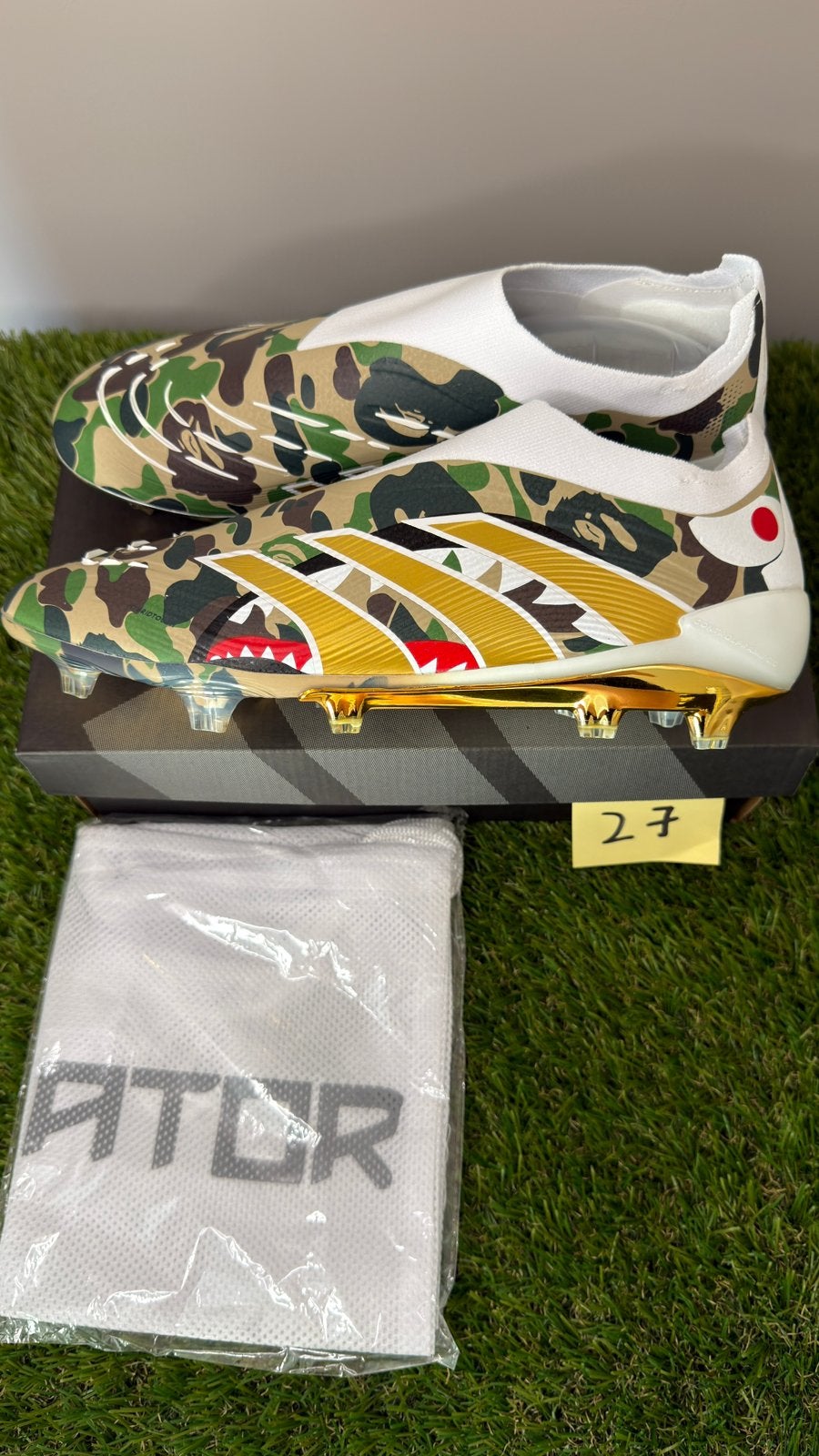 Adidas Predator Elite Laceless FG Bape Groen Camo, Ophalen of Verzenden, Nieuw, Sportschoenen