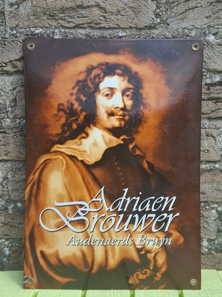Emaillebord Adriaen Brouwer, Ophalen of Verzenden, Nieuw, Reclamebord, Plaat of Schild, Overige merken
