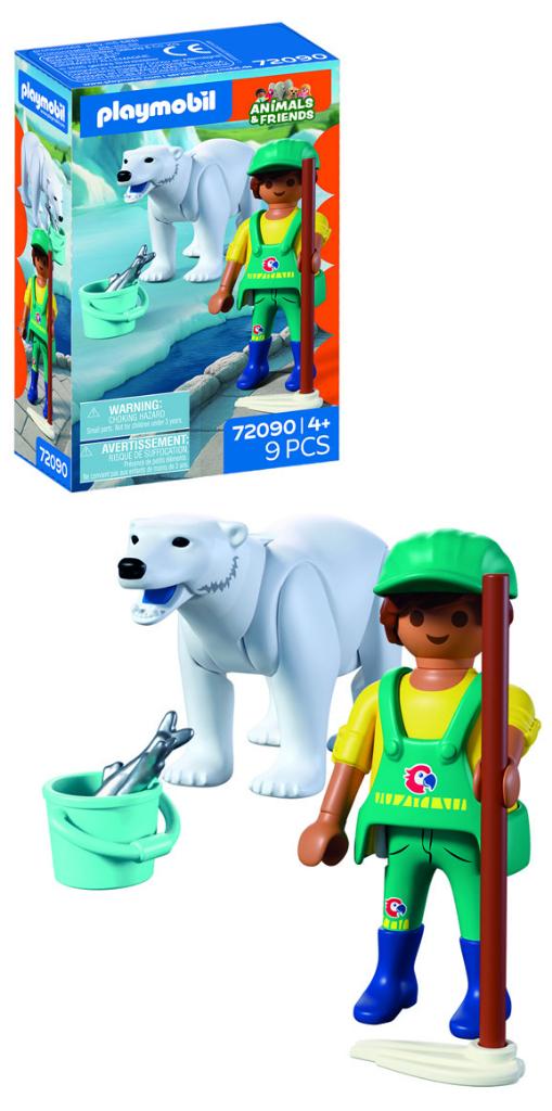 PLAYMOBIL 72090 Dierentuin; IJsbeer en dierenverzorger 9dlg, Ophalen of Verzenden, Nieuw, Complete set