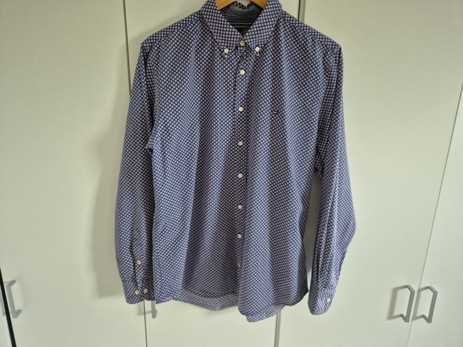 Tommy Hilfiger L, Kleding | Heren, Overhemden, Blauw, Tommy Hilfiger, Ophalen of Verzenden, Zo goed als nieuw