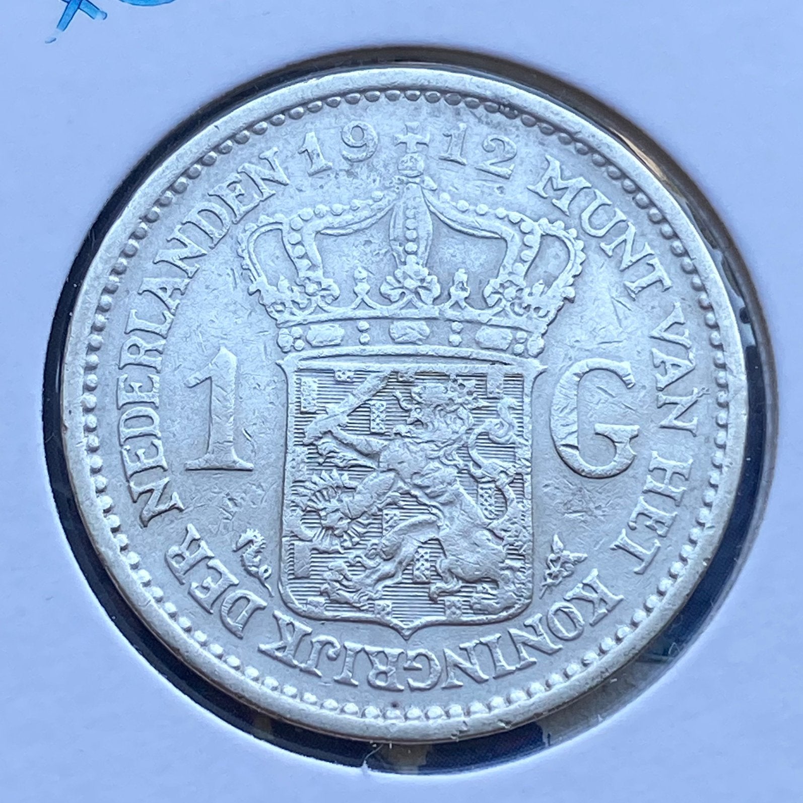 1 Gulden Zilver uit 1912 van Wilhelmina, 1 gulden, Verzenden, Zilver, Koningin Wilhelmina