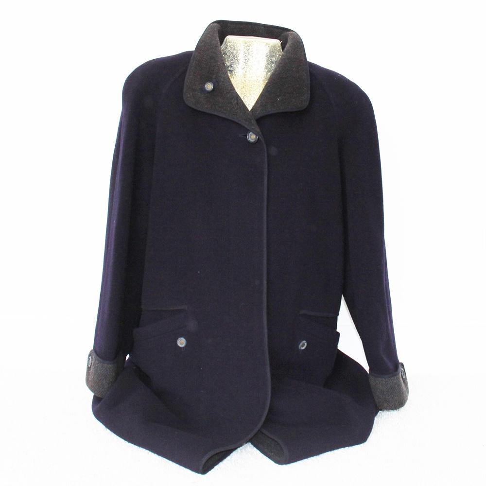 Zeer Mooie Marcona Jas 2 100% Cashmere & Wol (Maat 40) €40,-, Kleding | Dames, Jassen | Winter, Maat 38/40 (M), Blauw, Ophalen of Verzenden