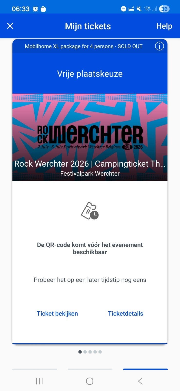 Rockwerchter 4 x XL Mobilehome tickets, Tickets en Kaartjes, Twee personen