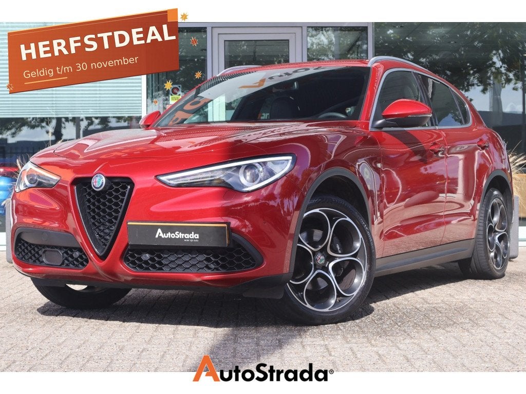 ALFA ROMEO Stelvio 2.0 280pk AT AWD B-Tech | Stoelverwarming, Zwart, 4 cilinders, Bedrijf, 93 €/maand