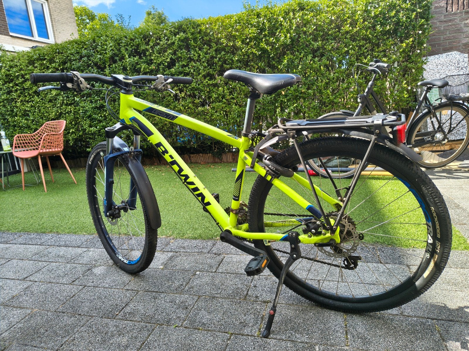 B'Twin Rockrider mountainbike, Fietsen en Brommers, Fietsen | Jongens, Gebruikt, Versnellingen, B'Twin, Ophalen