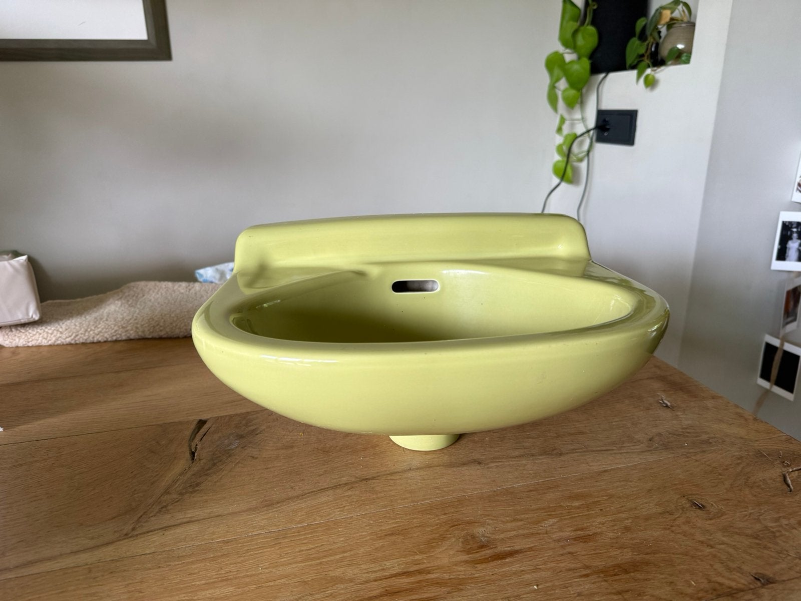 Vintage groen gootsteen / fonteintje voor toilet, Ophalen, Minder dan 50 cm, Overige typen, Zo goed als nieuw