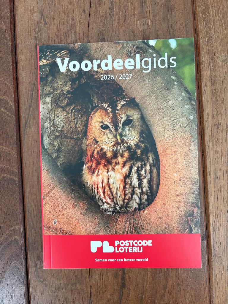 Voordeelgids nationale postcode loterij NIEUW €6,95, Drie personen of meer, Kortingsbon