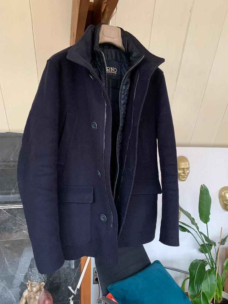Winterjas Herno blauw katoen maat M / 50 in zeer goede staat, Kleding | Heren, Jassen | Winter, Herno, Ophalen of Verzenden, Zo goed als nieuw