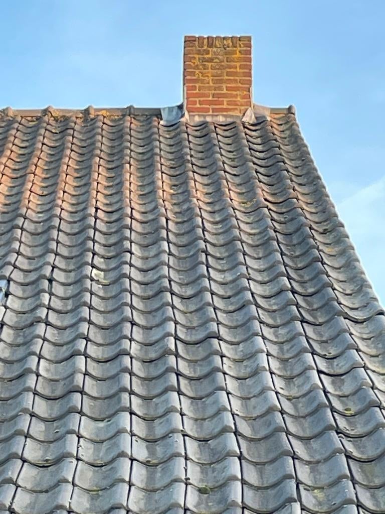 Dakpannen VHV blauw gesmoord, Doe-het-zelf en Verbouw, Dakpannen en Dakbedekking, Ophalen, Gebruikt, Steen of Klei, Blauw
